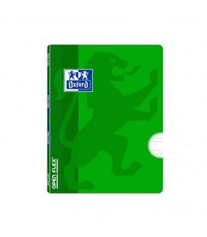 OXFORD CUADERNO A5+ GRAPADO PAUTA 3,5MM. OPENFLEX VERDE