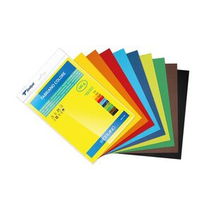 FABRIANO CARTULINA A4 10 HOJAS COLORES SURTIDOS INTENSOS