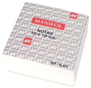 NV TACO NOTAS BLANCO ENCOLADO 100 X 100MM. 500 HOJAS