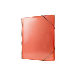 PRYSE CARPETA A4 PERSONALIZABLE 30 FUNDAS ESPIRAL NARANJA