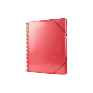 PRYSE CARPETA A4 PERSONALIZABLE 40 FUNDAS ESPIRAL ROJO