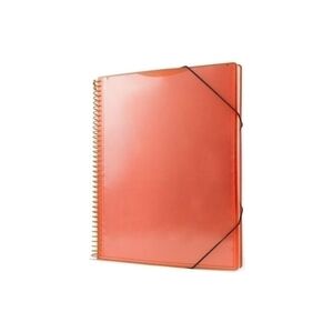 PRYSE CARPETA A4 PERSONALIZABLE 40 FUNDAS ESPIRAL NARANJA