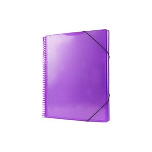 PRYSE CARPETA A4 PERSONALIZABLE 40 FUNDAS ESPIRAL LILA