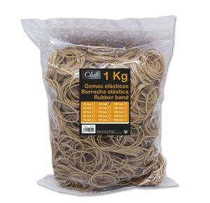 OFFICE CLUB GOMAS ELÁSTICAS BOLSA 1KG. 8CM.