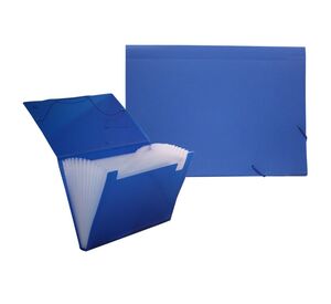 BISMARK CARPETA CLASIFICADORA ACORDEÓN 12 DEPARTAMENTOS AZUL