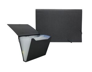 BISMARK CARPETA CLASIFICADORA ACORDEÓN 12 DEPARTAMENTOS NEGRO