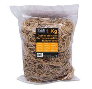 OFFICE CLUB GOMAS ELÁSTICAS BOLSA 1KG. 18CM.