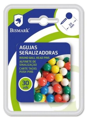 BISMARK AGUJAS SEÑALIZADORAS 30 UNDS. COLORES SURTIDOS
