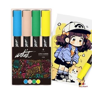 ARTIST ROTULADORES 4 COLORES ACRILICOS PASTEL