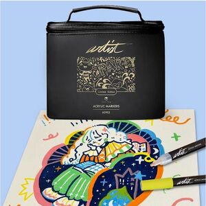 ARTIST ROTULADORES ACRÍLICOS 60 COLORES CON ORGANIZADOR