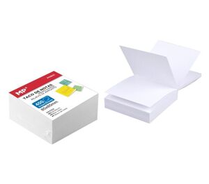 MP TACO NOTAS BLANCO ENCOLADO 85 X 85MM. 80G. 400 HOJAS