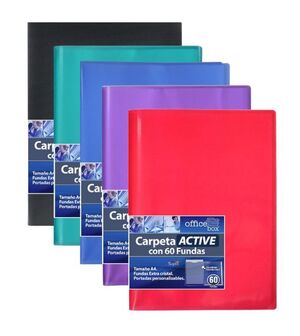 OFFICEBOX CARPETA 60 FUNDAS A4 SUPRA