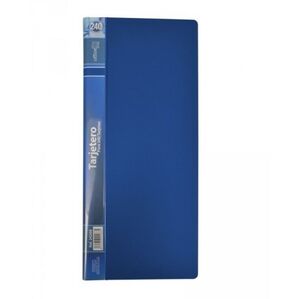 OFFICEBOX TARJETERO LARGO 240 TARJETAS AZUL