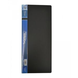 OFFICEBOX TARJETERO LARGO 240 TARJETAS NEGRO