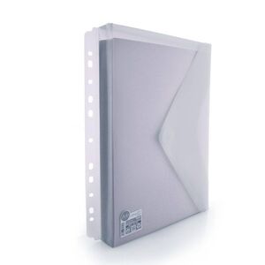 OFFICE BOX SOBRE A4 CIERRE VELCRO MULTITALADRO FUELLE CRISTAL