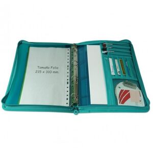 OFFICEBOX CARPETA 4 ANILLAS ZIPPER + BOLSILLOS SUPRA