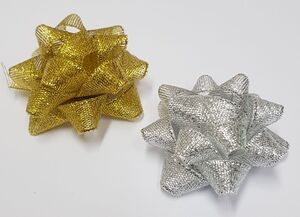 MOÑA TELA 5CM. ORO - PLATA