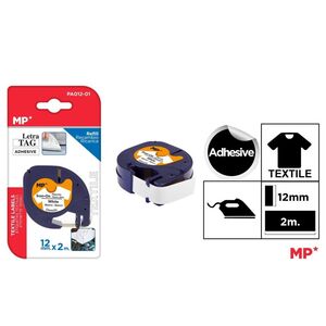 MP CINTA LETRATAG TEXTIL BLANCO - NEGRO