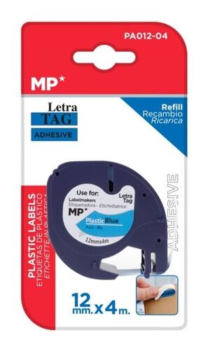 MP CINTA LETRATAG PLÁSTICO AZUL - NEGRO