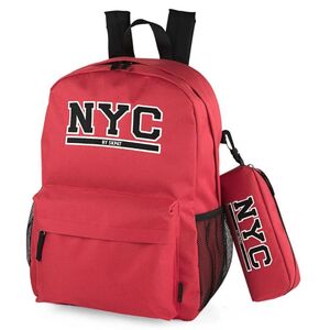SKAPT MOCHILA ESCOLAR NYC + PORTATODO CORAL