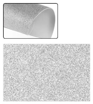 MP GOMA EVA 60 X 40CM. PURPURINA PLATA BIODEGRADABLE
