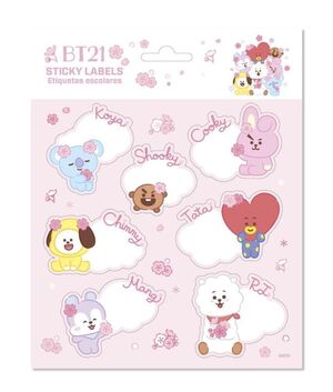 ETIQUETAS ESCOLARES PREMIUM BT21