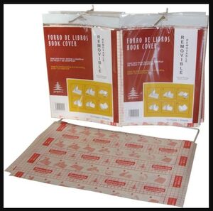FORRO LIBROS REMOVIBLE 50 X 33CM. 10 HOJAS