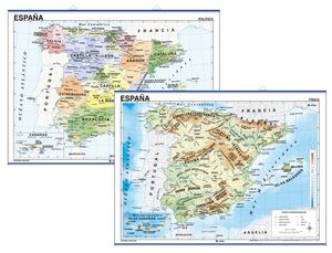 EDIGOL MAPA MURAL ESPAÑA FÍSICO - POLÍTICO