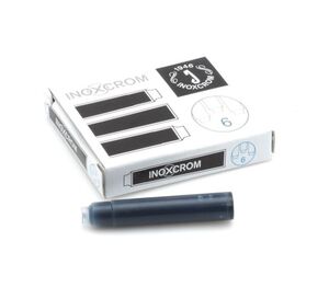 INOXCROM RECAMBIO PLUMA NEGRO 6 CARTUCHOS