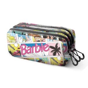 ESTUCHE PORTATODO CUADRADO TRIPLE BARBIE COMIC