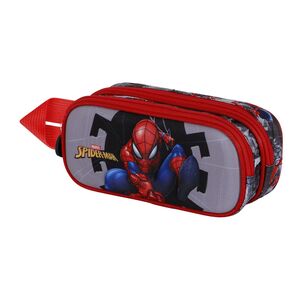 ESTUCHE PORTATODO DOBLE MARVEL SPIDERMAN SYMBOL 3D GRIS