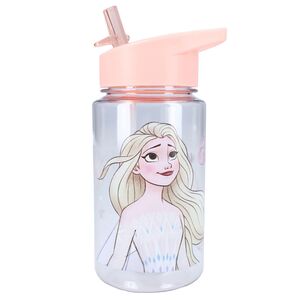 BOTELLA PLÁSTICO CON PAJITA FROZEN II LET'S EAT! 450ML.