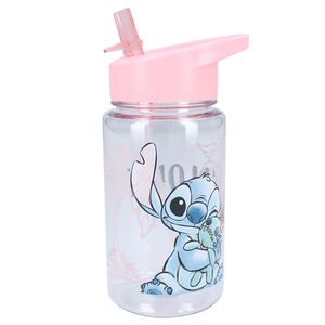 BOTELLA PLÁSTICO CON PAJITA 450ML STITCH DRINK UP