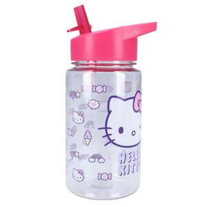 BOTELLA PLÁSTICO CON PAJITA 450ML HELLO KITTY DRINK UP