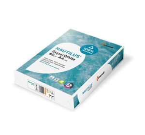 NAUTILUS PAPEL A3 RECICLADO SUPER WHITE 80GRS. 500 HOJAS