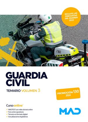 GUARDIA CIVIL 2024. TEMARIO VOLÚMEN 3