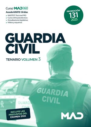 GUARDIA CIVIL TEMARIO VOLÚMEN 3 2025