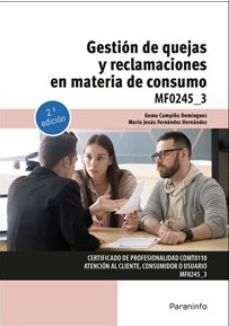 GESTIÓN DE QUEJAS Y RECLAMACIONES EN MATERIA DE CONSUMO