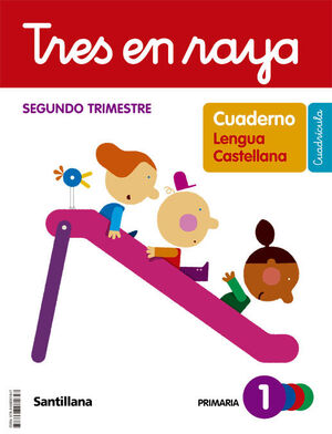 LENGUA 1º PRIMARIA TRES EN RAYA. CUADRÍCULA. CUADERNO 2. SANTILLANA ´22