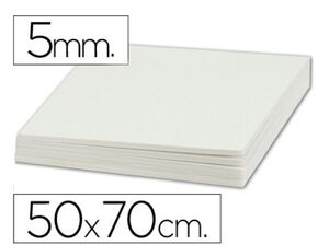 LIDERPAPEL CARTÓN PLUMA 50 X 70CM. BLANCO 5MM.