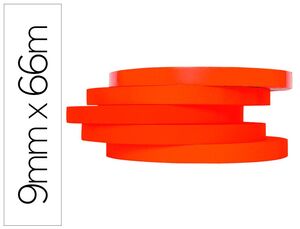 Q-CONNECT CINTA ADHESIVA 9MM. X 66M. PVC CIERRA BOLSAS ROJO