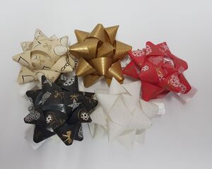 COCA DE REGALO 14MM. KRAFT NAVIDAD COLOR SURTIDO
