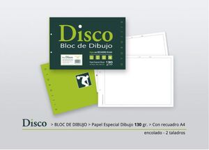 ZORRILLA BLOC DIBUJO ENCOLADO DISCO CON RECUADRO 20 HOJAS 130GRS.