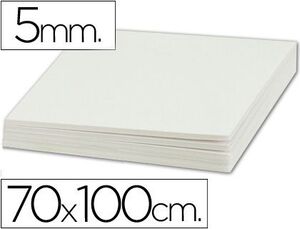 LIDERPAPEL CARTÓN PLUMA 70 X 100CM. BLANCO 5MM.