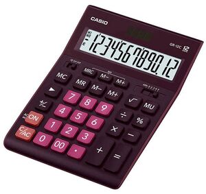 CASIO CALCULADORA GR-12 NEGRA - ROSA 12 DÍGITOS