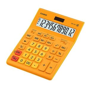 CASIO CALCULADORA GR-12 NARANJA 12 DÍGITOS