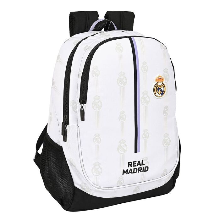 Real Madrid 611854818 2018 Mochila Escolar 45 cm, Blanco: .es:  Equipaje